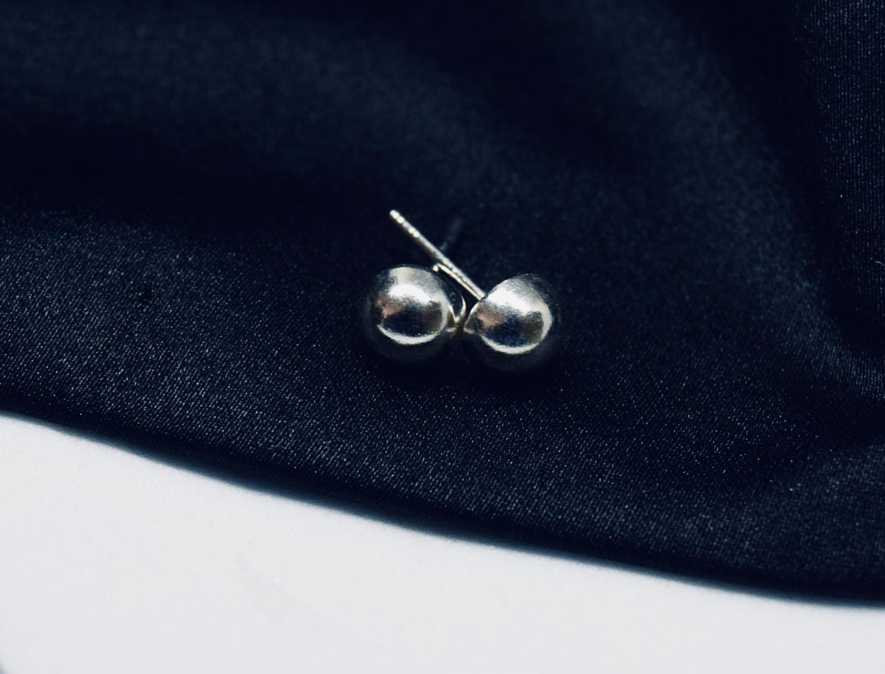 Silver 6mm Half Ball Stud
