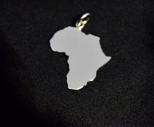 Silver Map Of Africa Pendant