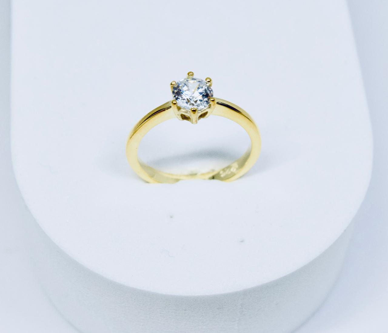 9ct Yellow Gold  0.50ct  Moissanite Solitaire Ring